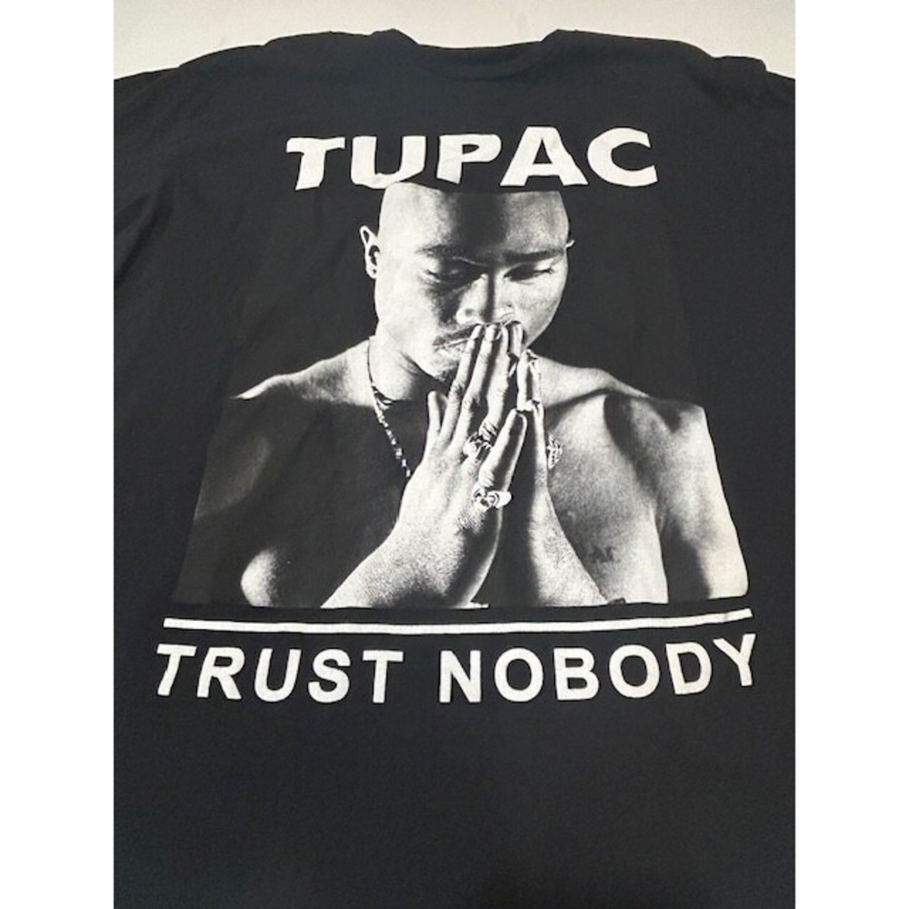 TUPAC SHAKUR Men's Trust Nobody 2Pac T-Shirt Black Rap Hip Hop Music - Size XL